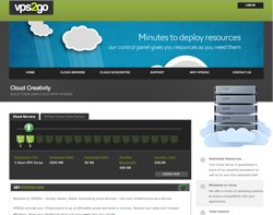 Image of VPS2Go homepage